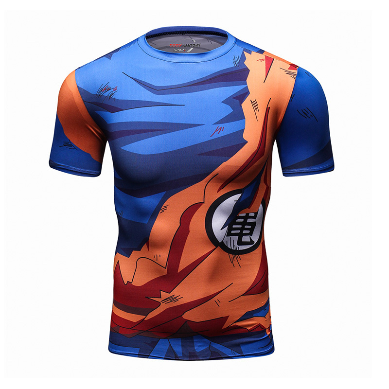 Men 3D Printing T-shirt Fitness Training Gym T-shirt 90 Polyester 10 Spandex T Shirt Men's Short Sleeve