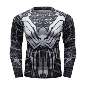 Cody Lundin Custom Logo Printed Rash Guard Wholesale Printed Long Sleeve Mens Surf Swim Wear Rash Guard Manufacturer