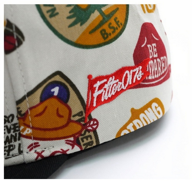 Top Quality Outdoor Graffiti Patterns Snapback Caps Sublimated Printing Baseball Caps Screen Print Working Caps