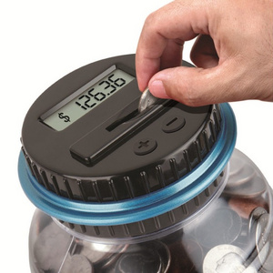 Electronic counting coin saving pot Large Money Boxes Digital Counting Led Showing Money Jar piggy bank