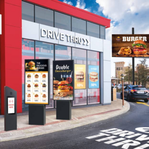 49inch outdoor drive thru menu board  restaurants advertising display