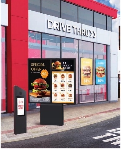 Waterproof outdoor lcd screen display drive thru digital menu boards for making order