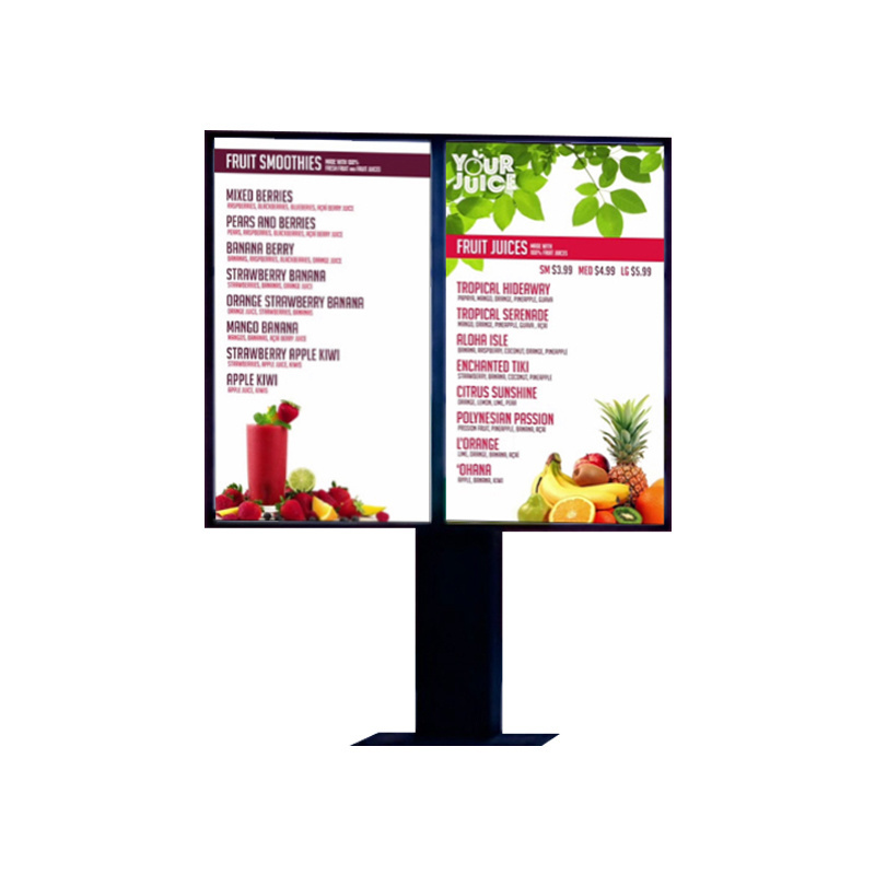 Slim & robust design outdoor IP56 waterproof drive thru system restaurant menu digit board lcd display screen