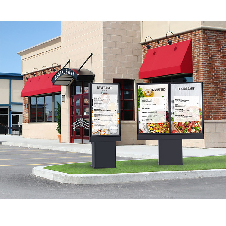 55inch Exterior Outdoor Drive Thru Menu Display System 3000nits Advertising display Board