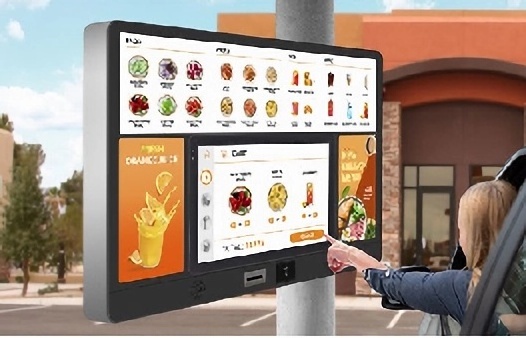 Customization Outdoor Drive Thru System solution 49 55 inch LCD digital signage Menu Board Advertising Screen