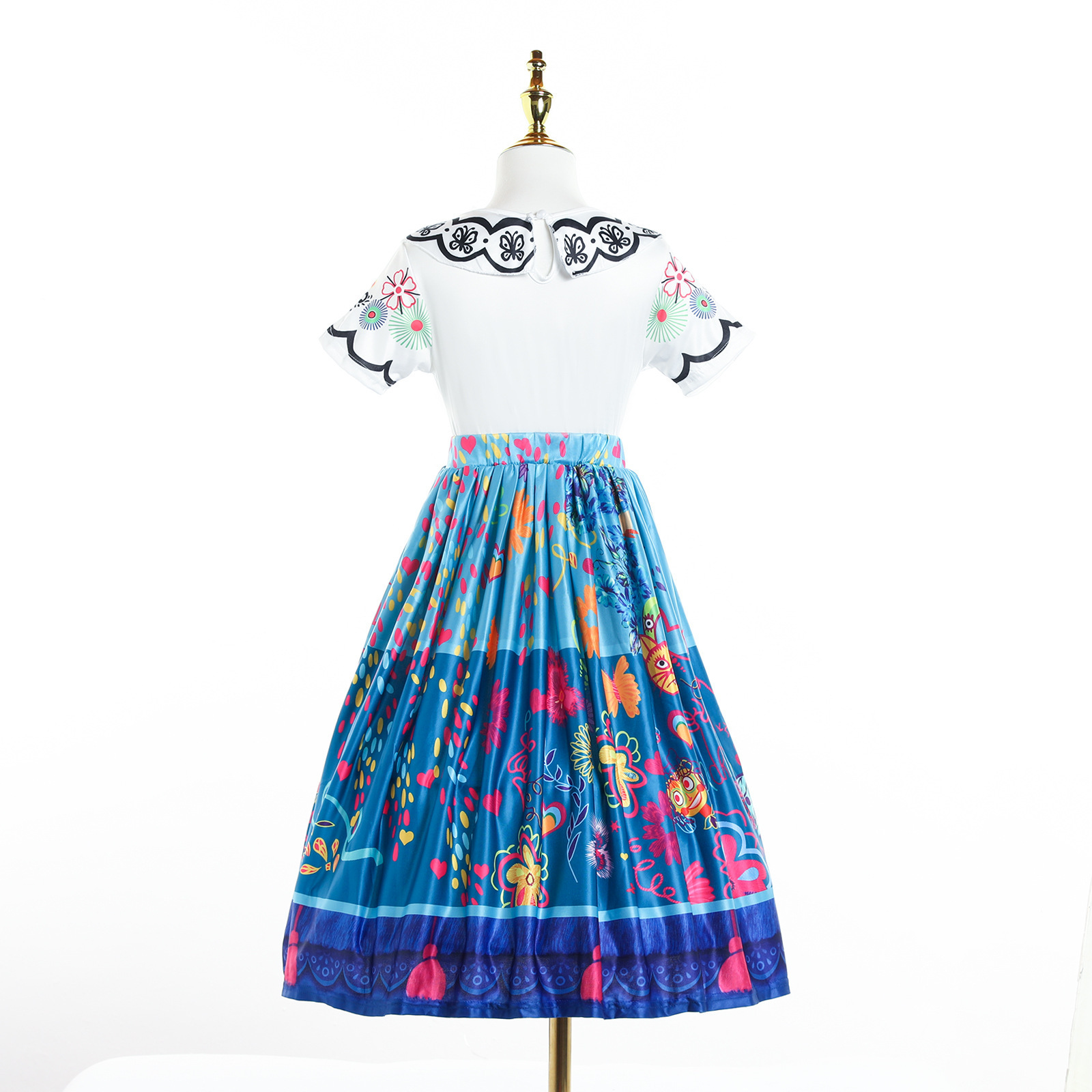 2024 Girls Summer Casual Magic Dress Children's Kids Print Princess Dresses With Bag For Cosplay Party