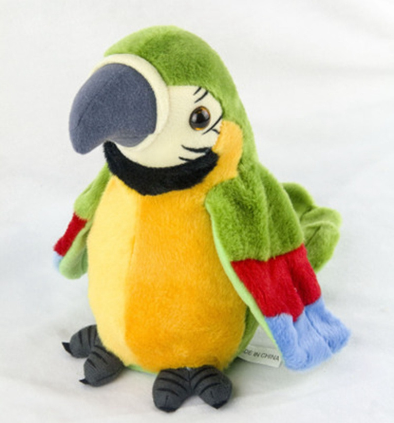 New Electronic Talking Parrot Boys Girls Interactive Dolls Cute Swinging Plush Animals Toy For Children And Christmas gifts