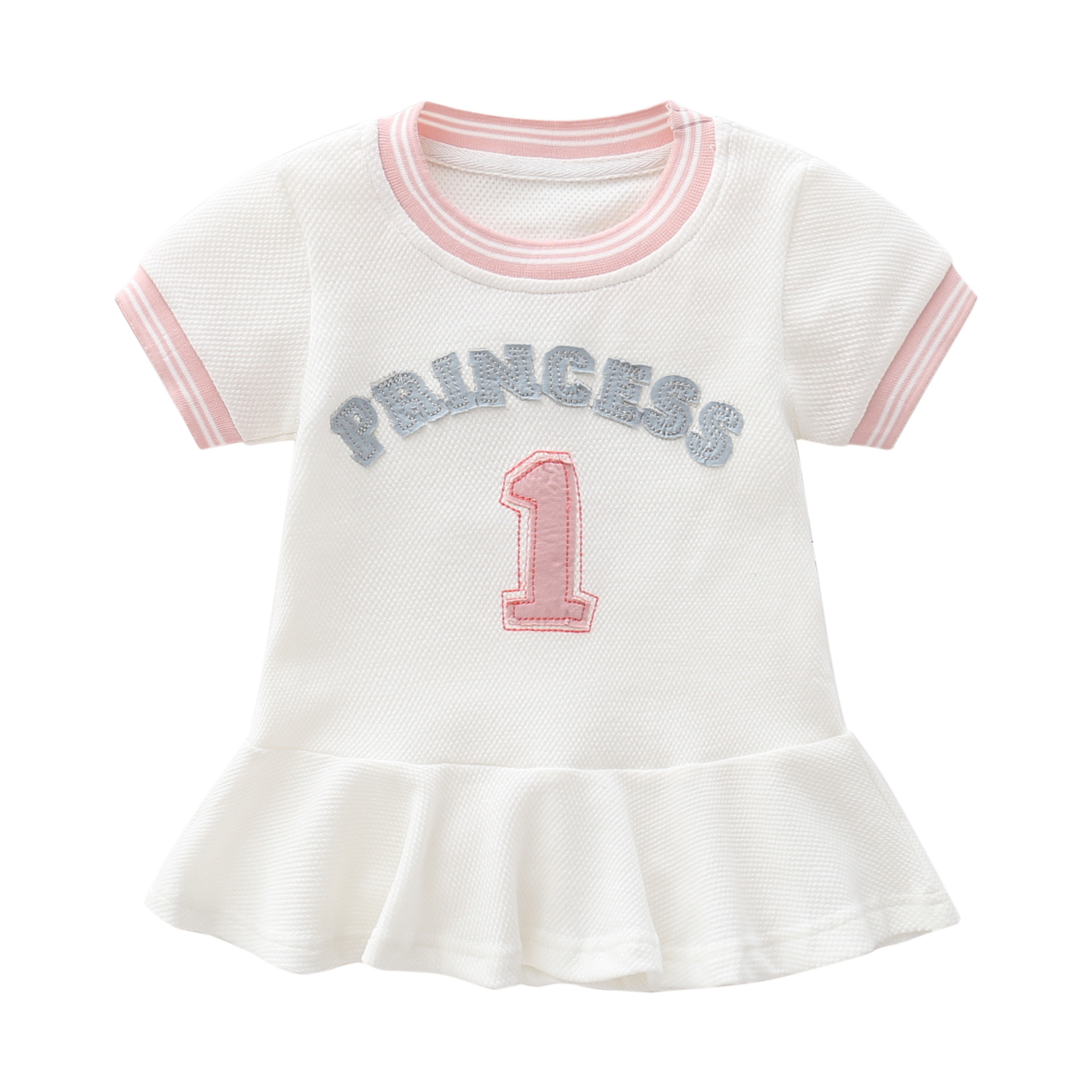 New 2024 Girls' Dress Baby Birthday Alphabet Number Princess Dress Baby Girl Clothes