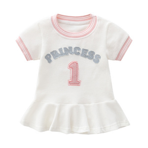 New 2024 Girls' Dress Baby Birthday Alphabet Number Princess Dress Baby Girl Clothes