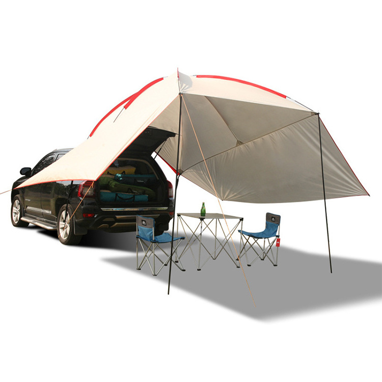 Folding Car Awning Tent Car Rear Tent Sunshade Shelter Suv Auto Traveling Trailer Tent with Sides