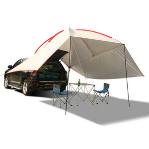 Folding Car Awning Tent Car Rear Tent Sunshade Shelter Suv Auto Traveling Trailer Tent with Sides