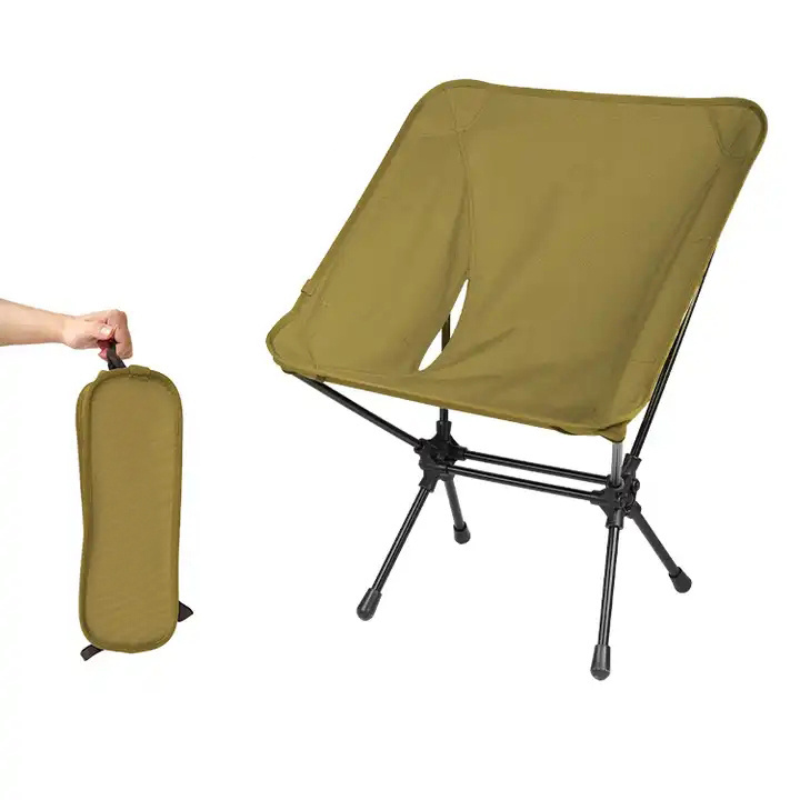 Outdoor Customized Simple Aluminum 7075 Frame Collapsible Folding Heavy Duty Rocking Moon Camping Chair