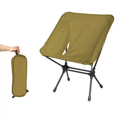 Outdoor Customized Simple Aluminum 7075 Frame Collapsible Folding Heavy Duty Rocking Moon Camping Chair