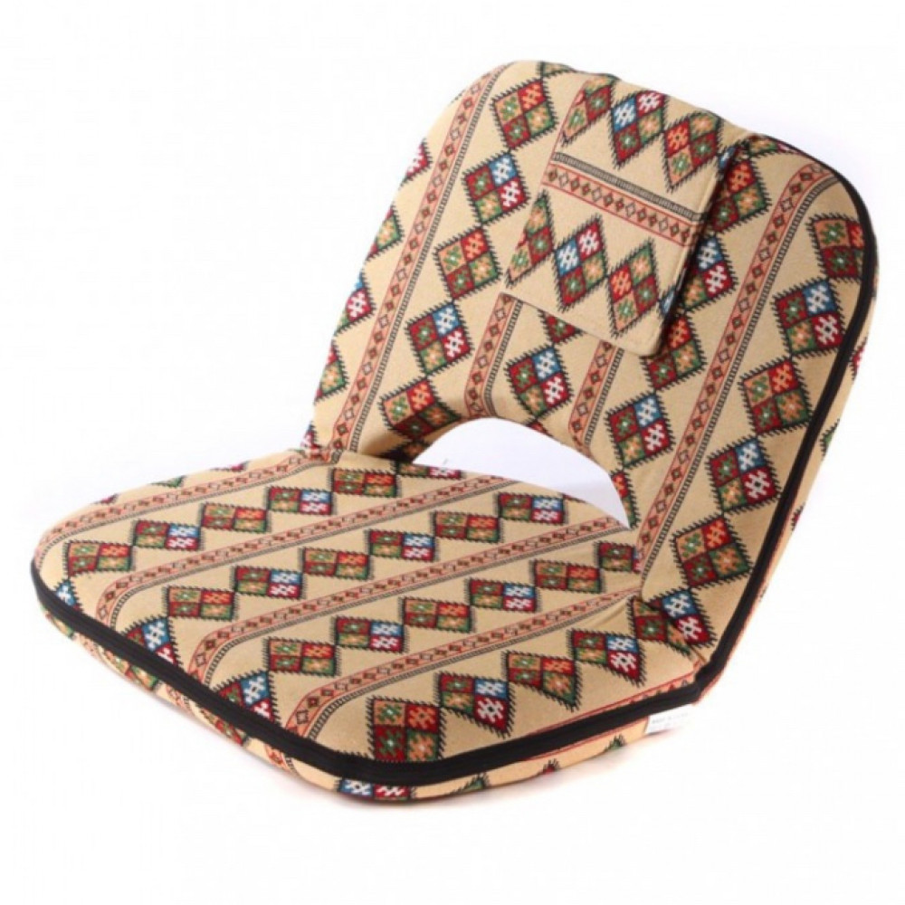 Folding Sofa Reclining Padded Stadium Seat Floor Meditation Chair Adjustable Japanese Folding Floor Chair with Back Support