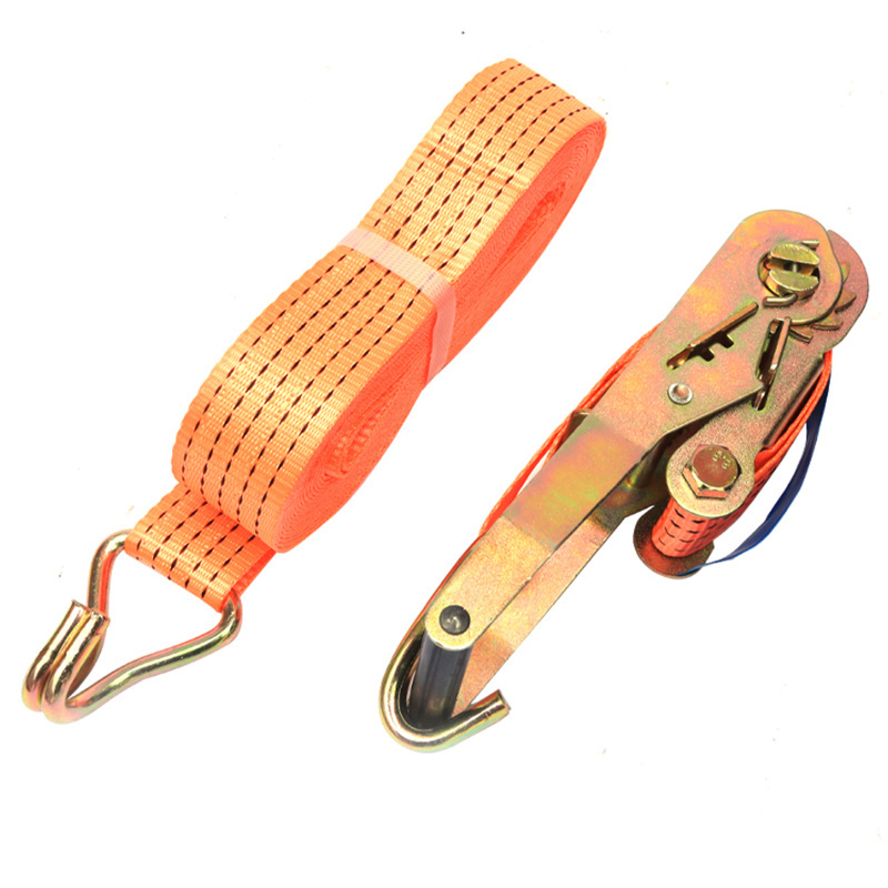 quick release 2 inch double j hook strap cargo strap polyester cargo ratchet tie down lashing straps