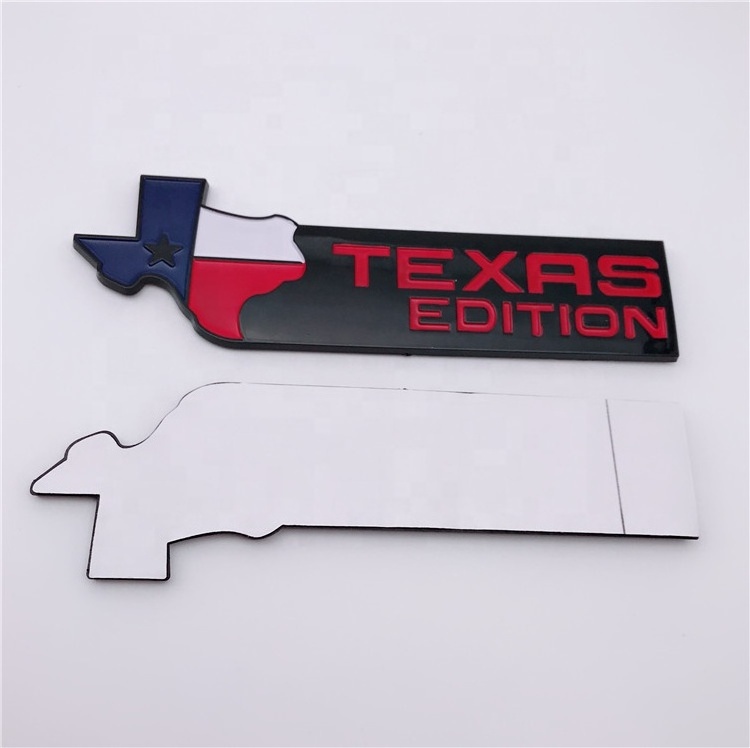 ABS Letters Rims Texas Edition Chrome Auto Car Emblem Badge Decals