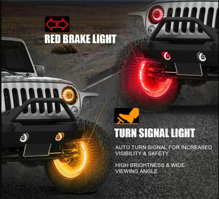 17 inch App Controlled Dream Chasing Flow Double Row Illuminated Truck LED Wheel Rings Lights Tire Light