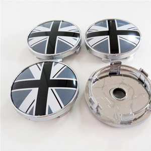 ABS Chrome 60mm Grey Color UK Flag Car Wheel Center Cap For Bentley Audi BMW