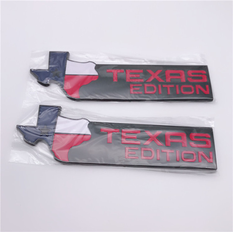 ABS Letters Rims Texas Edition Chrome Auto Car Emblem Badge Decals