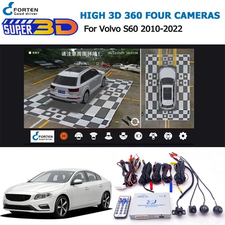 3D Panoramic Surround Car 360 Camera Degree System 360 Bird View Car Camera For S60