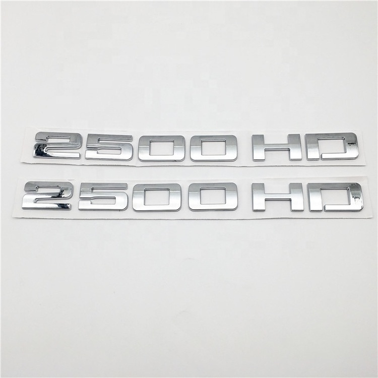 Customized ABS Chrome Car Letters Adhesive Auto Nameplate Car Badge Emblem