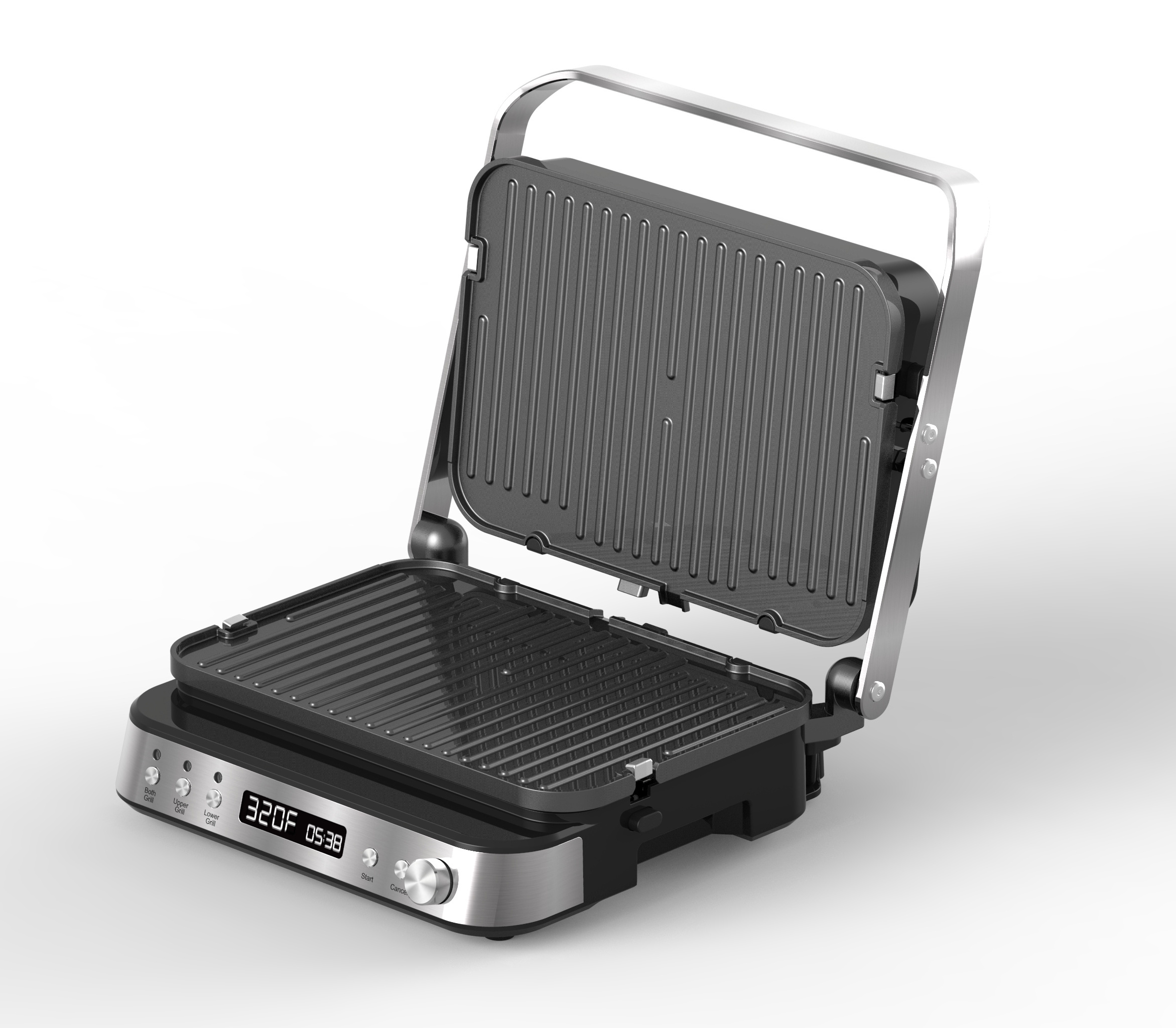 OptiGrill Stainless Steel  Electric Grill smokeless indoor electric bbq grill with Waffle Maker, Panini Press, electric Griddle