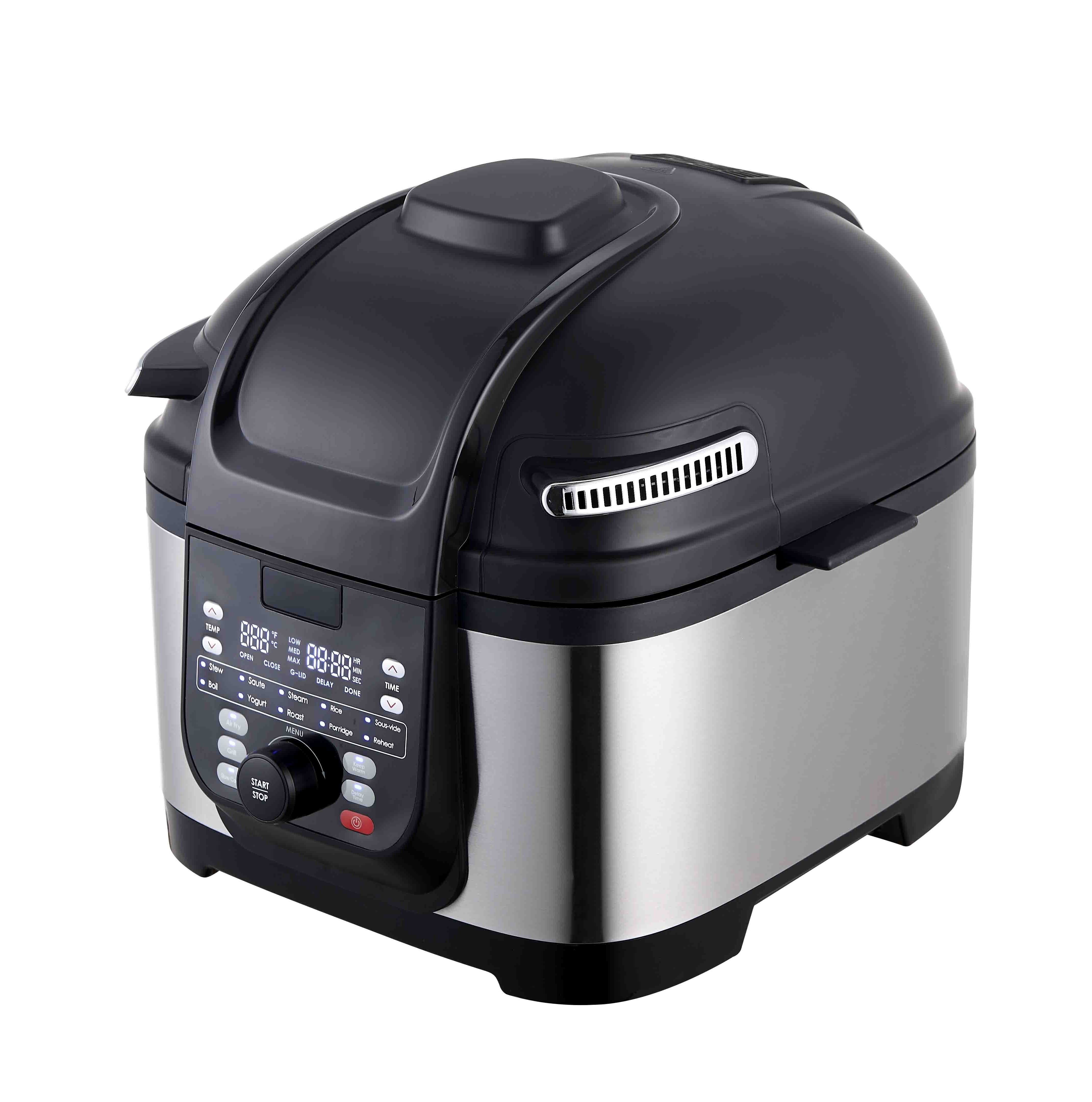 7.5L/8QT digital stainless steel smart air fryer 16-in-1 electric multi function cooker with Air Fryer air fryer Grill