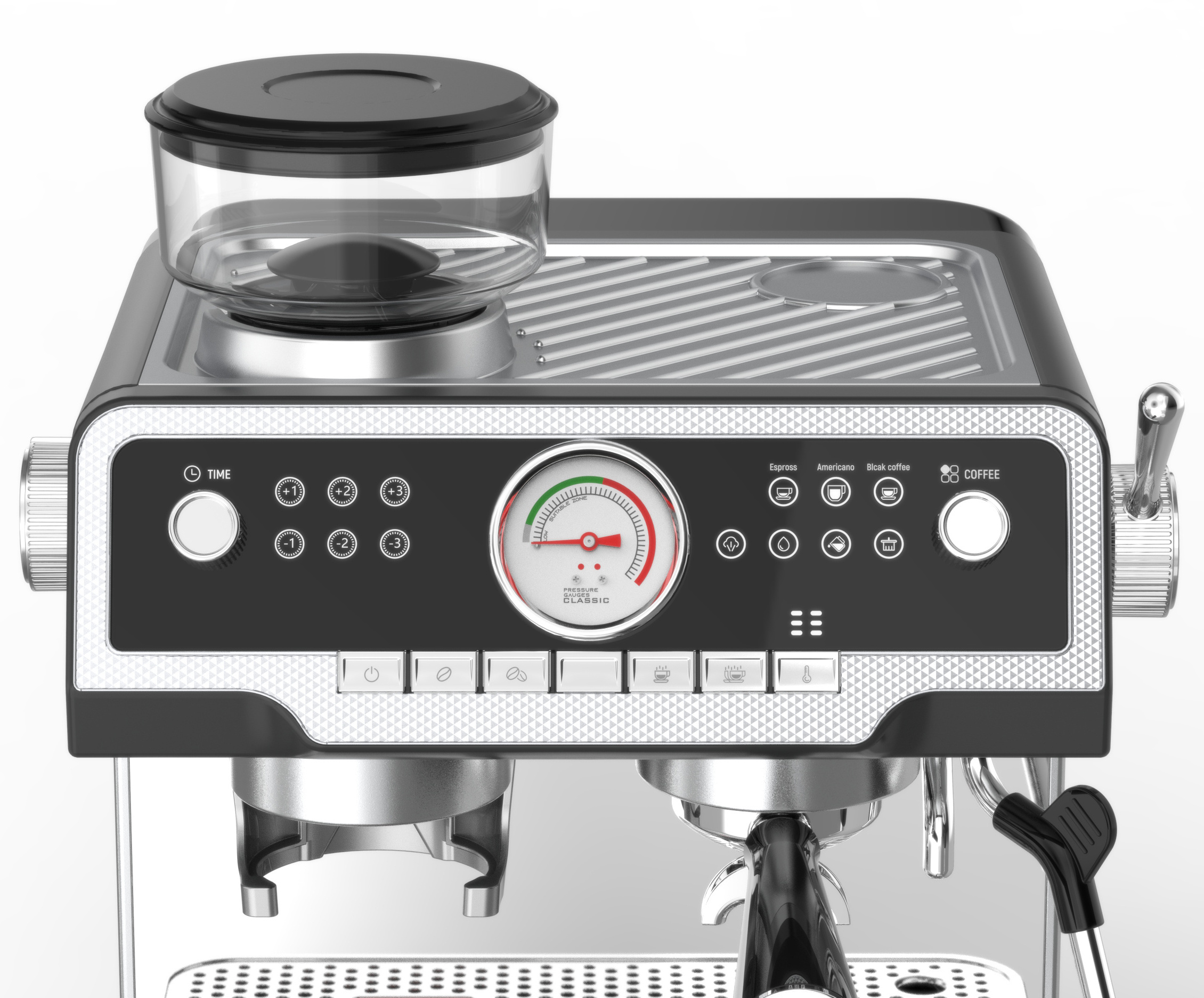 Ulka pump expresso coffee machine with bean grinder commercial coffee maker italian coffee machine for Mocha  Latte Cappuccino