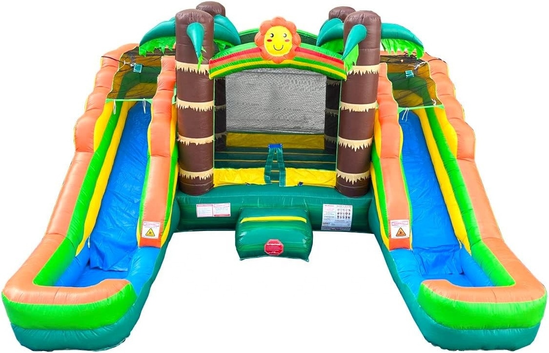 Customized High quality PVC tarpaulin commercial inflatable water slides for sale