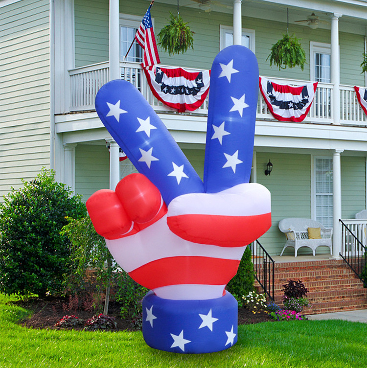 Independence Day LED Lights Inflatable Model Uncle Sam Victory Sign Bald Eagle Indoor Yard Decoration Tent Balloon Arch Outdoor