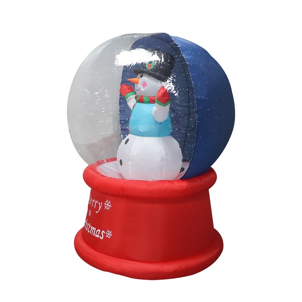 Merry Christmas Night Yard Decoration Cute Inflatable Snowman Custom Christmas Inflatables with Colorful LED Light