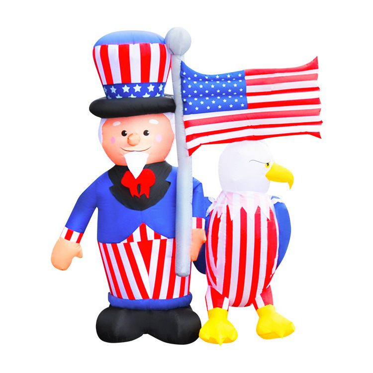 Independence Day LED Lights Inflatable Model Uncle Sam Victory Sign Bald Eagle Indoor Yard Decoration Tent Balloon Arch Outdoor