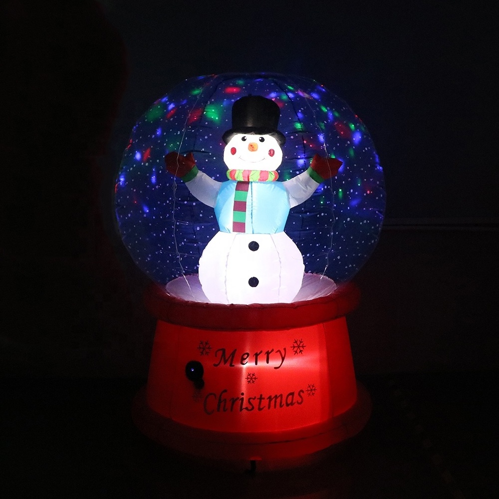 Merry Christmas Night Yard Decoration Cute Inflatable Snowman Custom Christmas Inflatables with Colorful LED Light