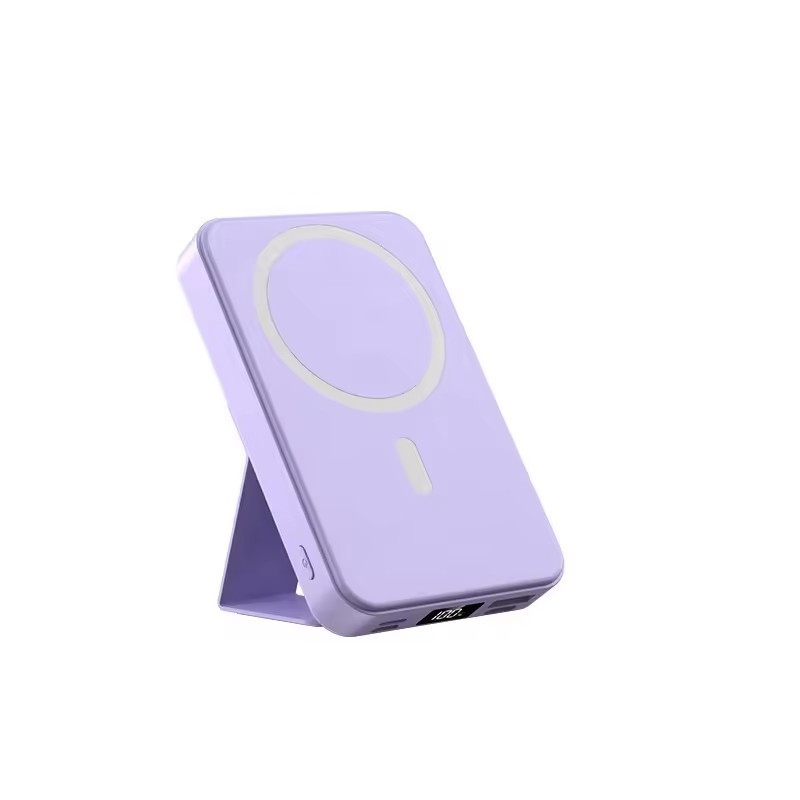 PD20w Portable Charger Powerbank Wireless Magnetic Mini Thin New Design for iPhone 15 14 13 12 Pro Max Includes Phone Stand