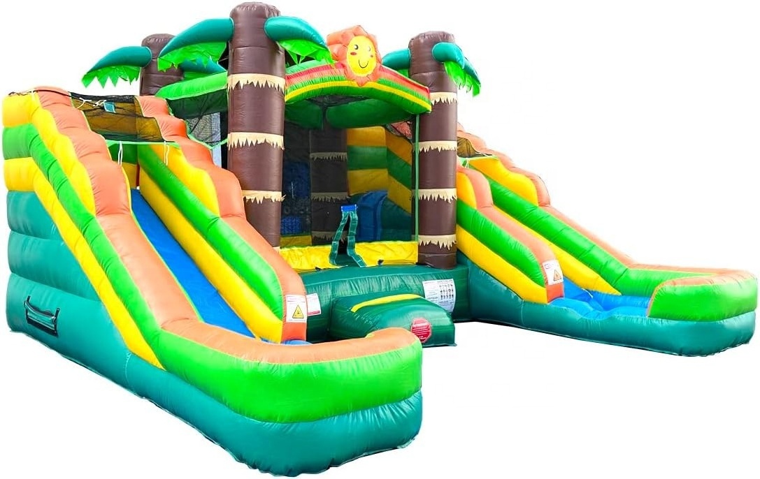 Customized High quality PVC tarpaulin commercial inflatable water slides for sale