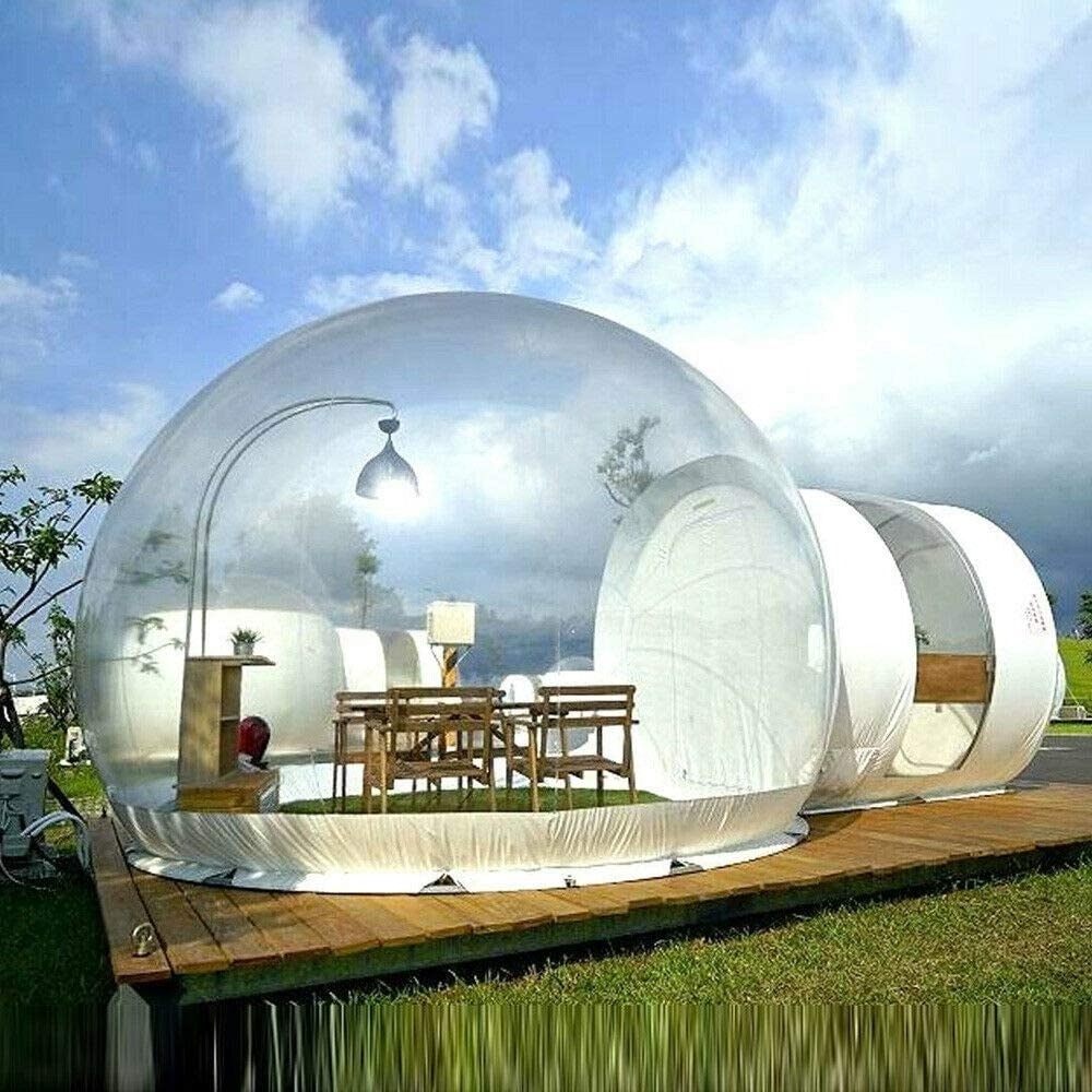 Factory Inflatable Bubble tent, 3M Eco Home Bubble Tent Camping Cabin Air Blower, Transparent Bubble-house for Advert