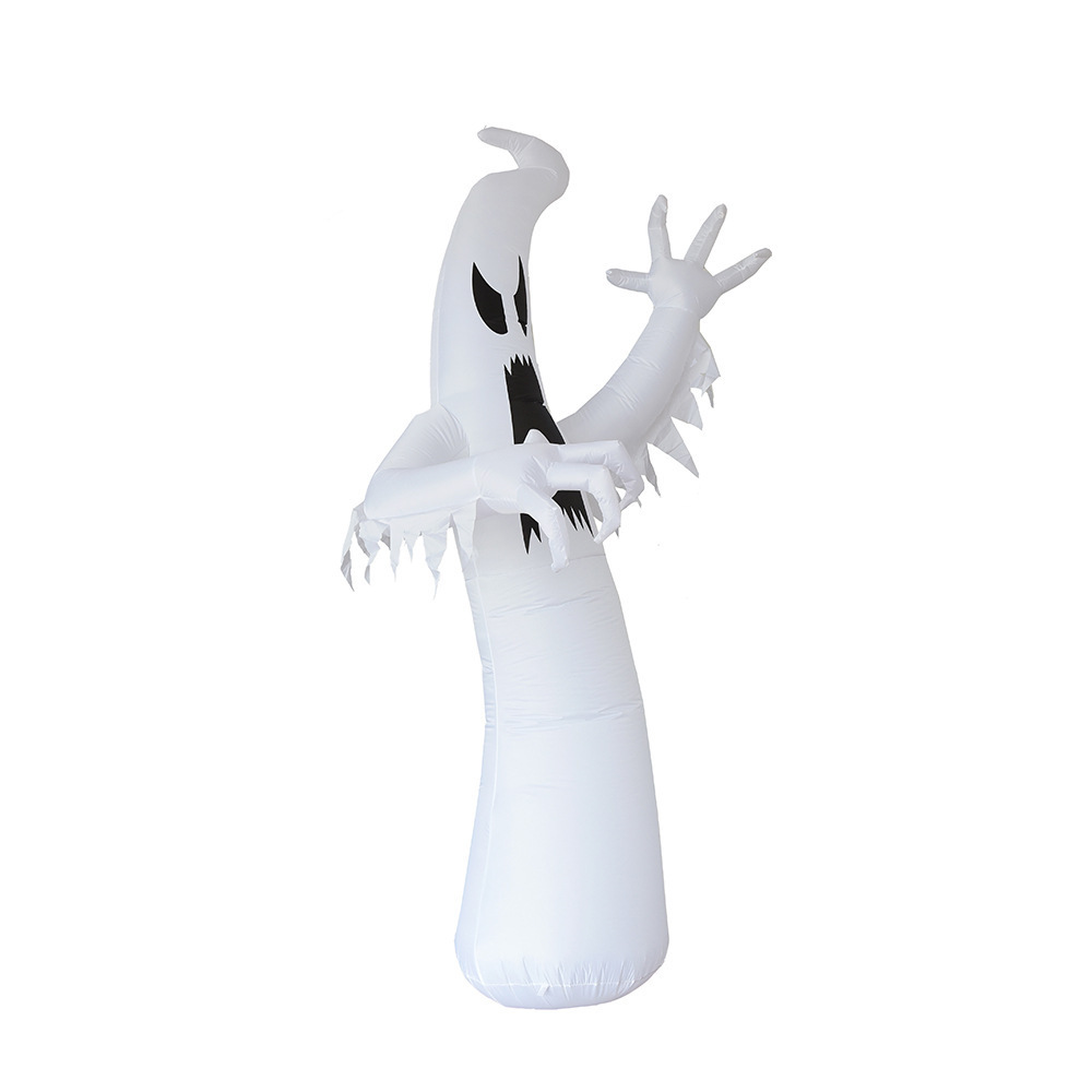 3.6-Meter Scary Ghost Lantern Halloween Glowing White Ghost Inflatable Model Props Outdoor Festivals Christmas Arch Balloon