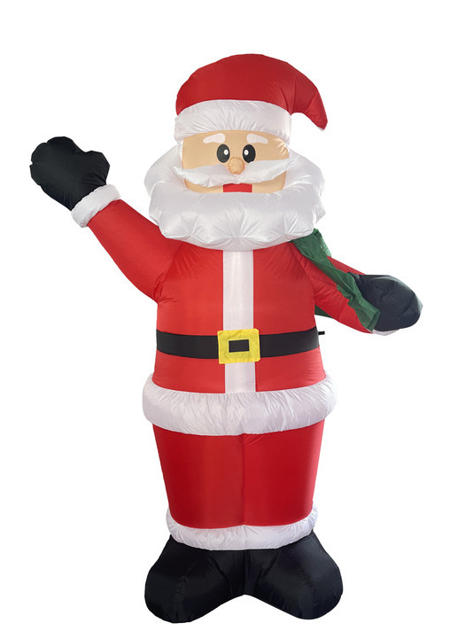 Giant inflatable Santa Claus outdoor decoration LED light Christmas decoration props