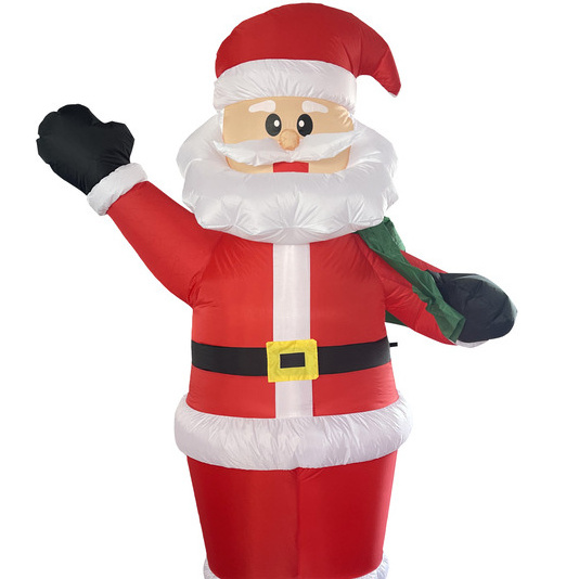 Giant inflatable Santa Claus outdoor decoration LED light Christmas decoration props