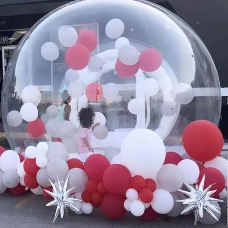 Customized Outdoor inflatable bubble House Transparent tent Crystal football restaurant hotel homestay tent starry room