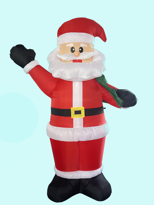 Giant inflatable Santa Claus outdoor decoration LED light Christmas decoration props