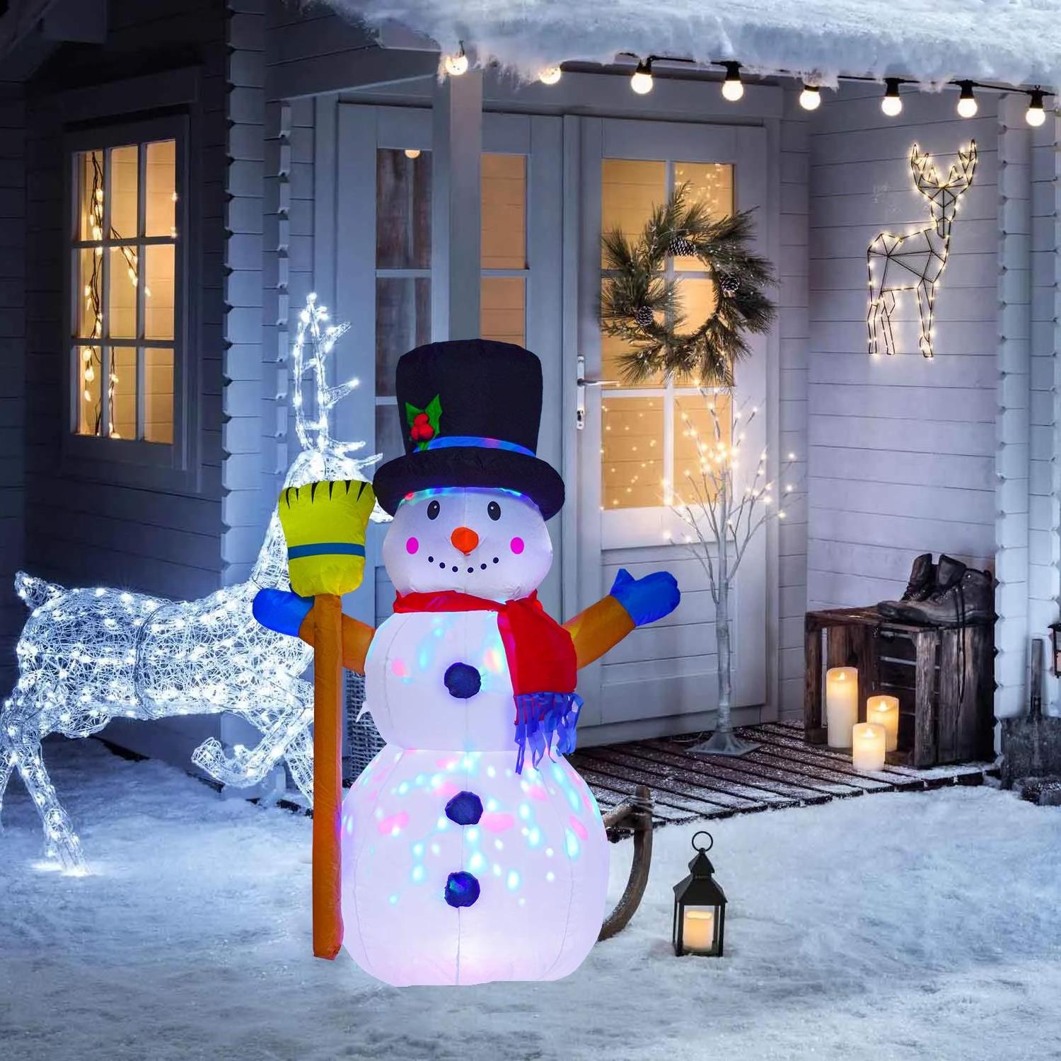 Christmas Outdoor Indoor Christmas decorations LED inflatable 4FT Snowman Family Christmas decorations