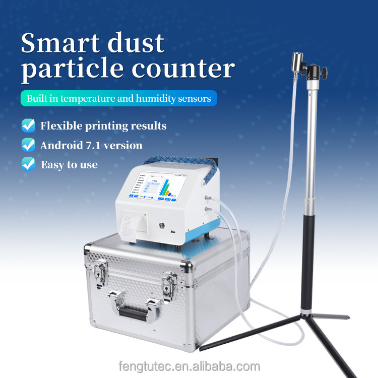 Clean Room Large Screen Dust Counter Particle Counter For Cleanroom Dust Particle Counter 6 Channel