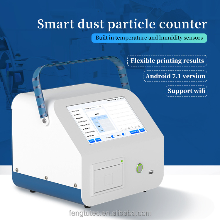 Clean Room Large Screen Dust Counter Particle Counter For Cleanroom Dust Particle Counter 6 Channel