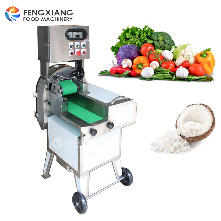 Electric Automatic Celery Kale Green Bean Coconut Slice Chips Shredder Dice Chopper Slicer Cutter Vegetable Cutting Machine