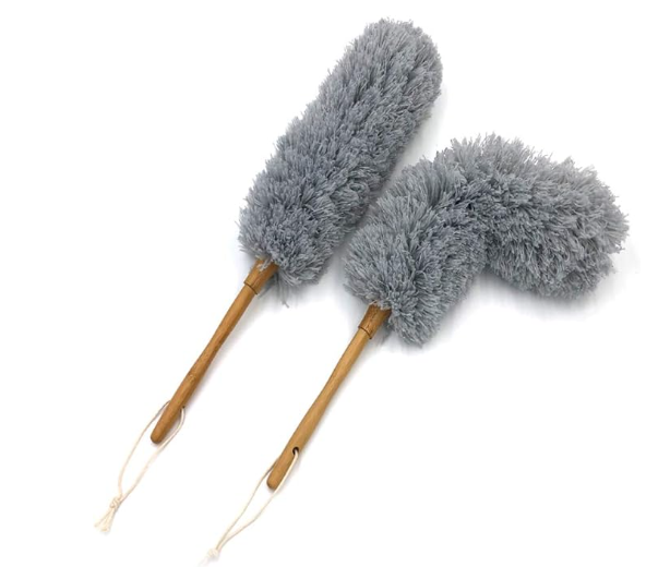 Wooden handle, Microfiber duster for household cleaning