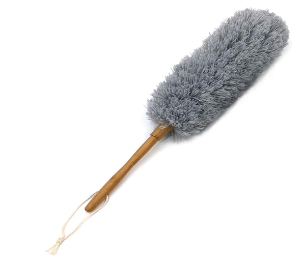 Wooden handle, Microfiber duster for household cleaning