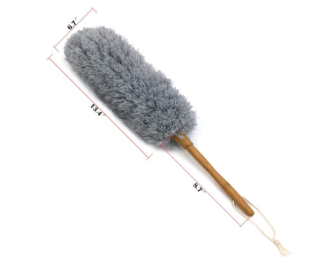 Wooden handle, Microfiber duster for household cleaning