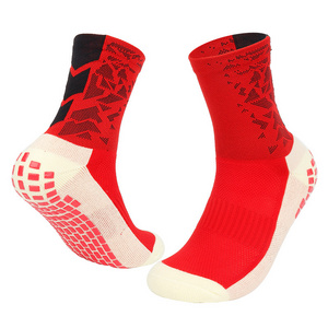 wholesale grip sock soccer sweat-absortption colorful dispensing glue girp sock football custom grip socks for adults