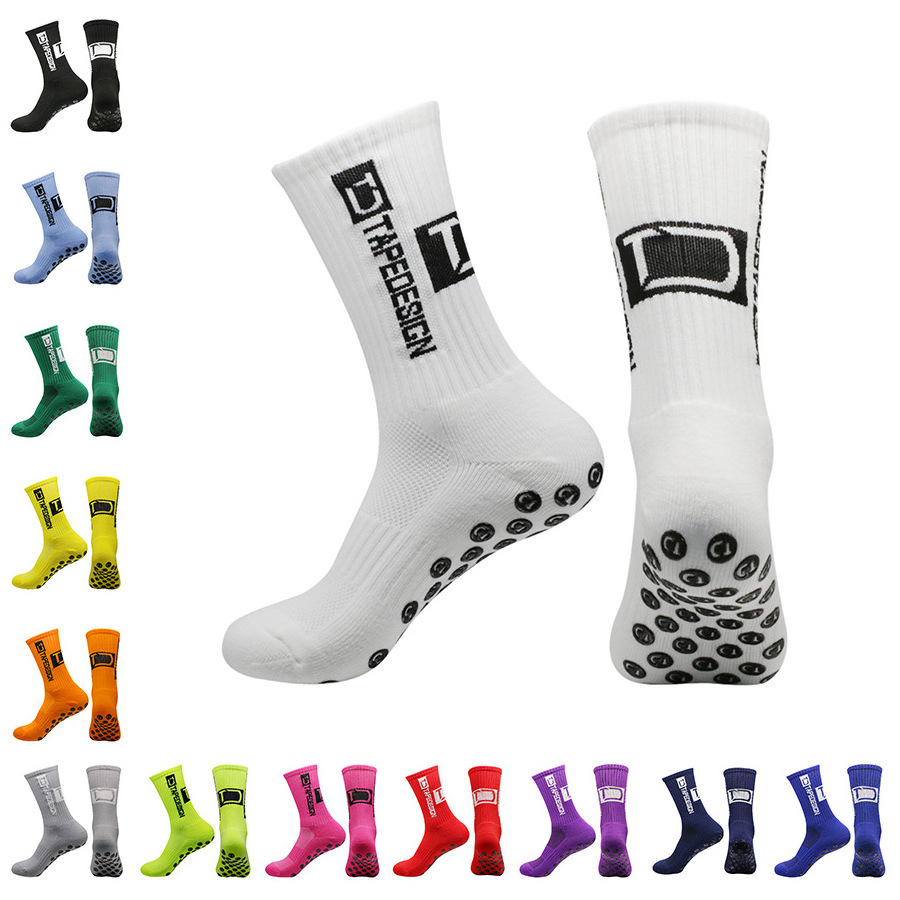 silicone dispensing socks soccer anti slip stockings grip design socks football athletic elite ankle socks